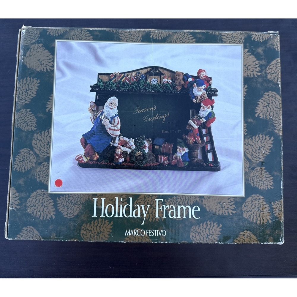 TRADITIONS Christmas fireplace Christmas Holiday Frame for‎ 4x6 Photo Heavy